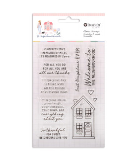 Rosies Studio In the Neighbourhood Clear Stamp