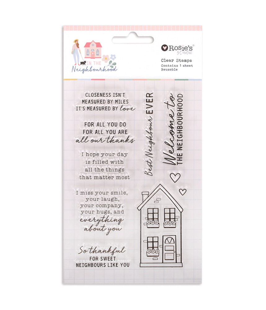 Rosies Studio In the Neighbourhood Clear Stamp