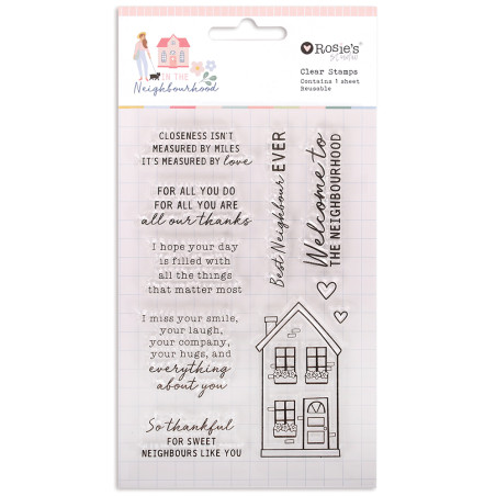 Rosies Studio In the Neighbourhood Clear Stamp