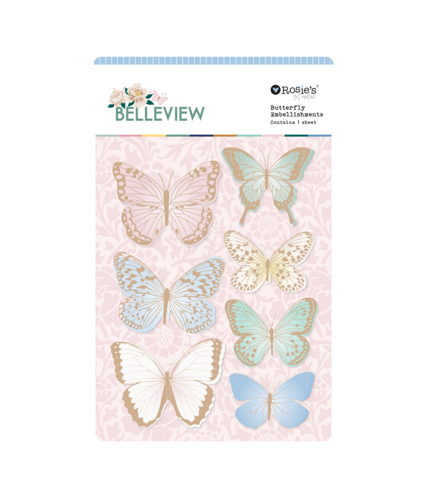 Rosies Studio Belleview Butterfly Embelishments