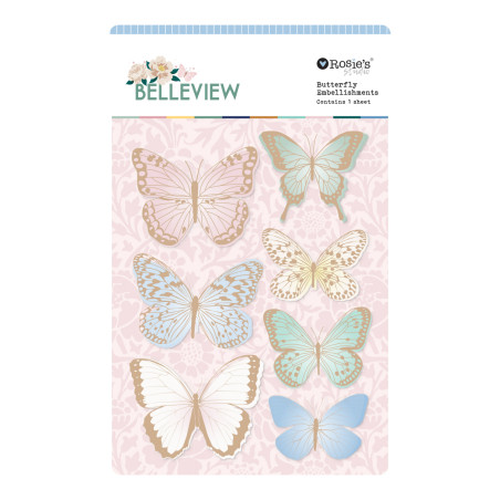 Rosies Studio Belleview Butterfly Embelishments
