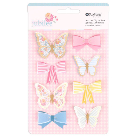 Rosies Studio Jubilee Butterfly & Bows Embellishments