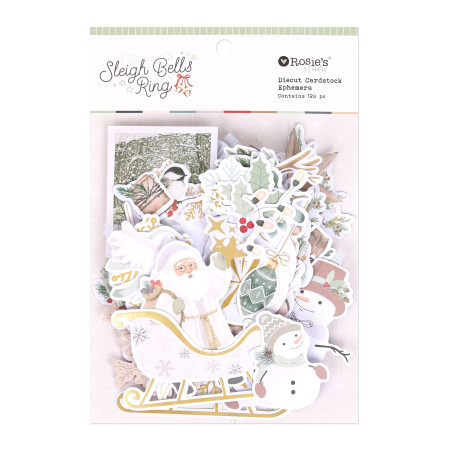 Rosies Studio Sleigh Bells Ring Diecut Ephemera 128 Pieces