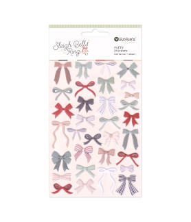 Rosies Studio Sleigh Bells Ring Puffy Bow Stickers