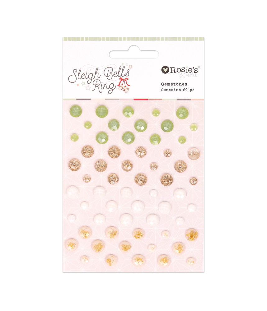 Rosies Studio Sleigh Bells Ring Gemstones 60 Pieces