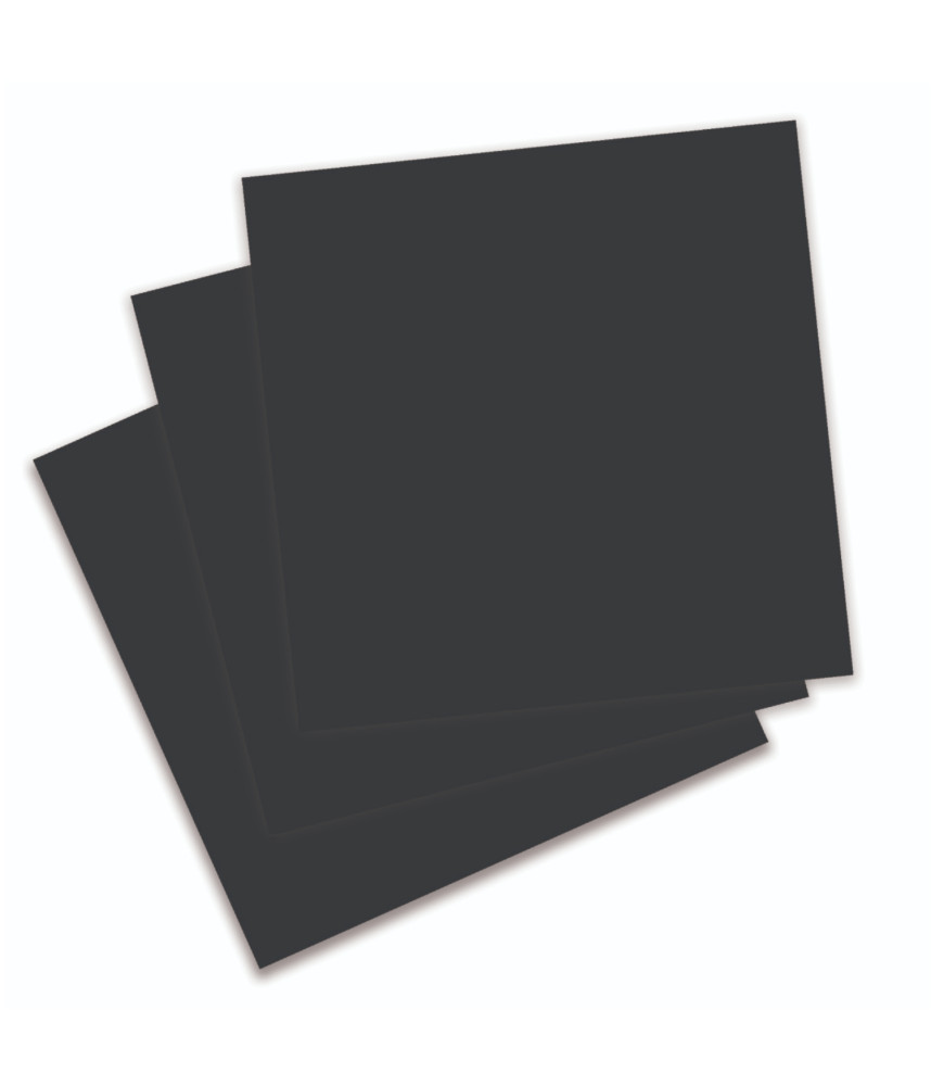 Couture Creations Smooth Cardstock 12x12 - Black - (216gsm, 10 Sheets)