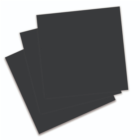 Couture Creations Smooth Cardstock 12x12 - Black - (216gsm, 10 Sheets)
