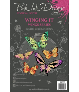 Pink Ink Designs - Clear Stamps - Winging It Butterflies