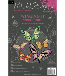 Pink Ink Designs - Clear Stamps - Winging It Butterflies