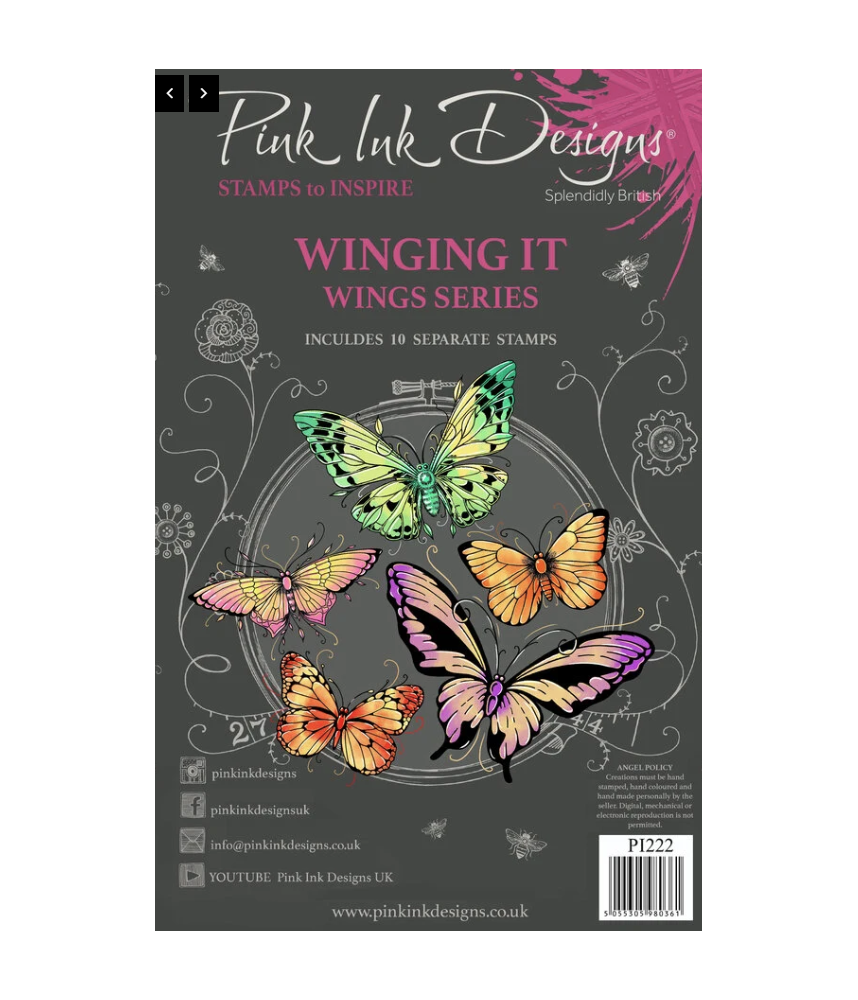 Pink Ink Designs - Clear Stamps - Winging It Butterflies