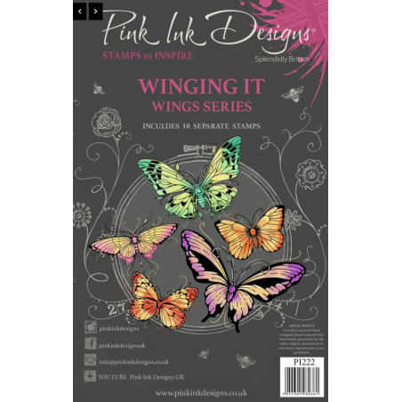 Pink Ink Designs - Clear Stamps - Winging It Butterflies