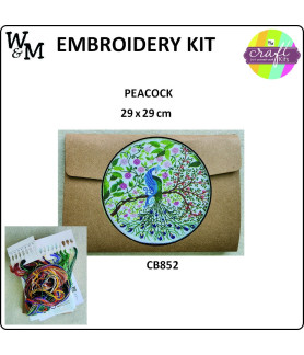 W&M Embroidery KIT PEACOCK 29 x 29cm