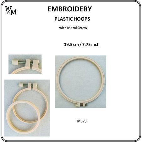 W&M Embroidery Hoop PLASTIC 19.5cm/7.75in