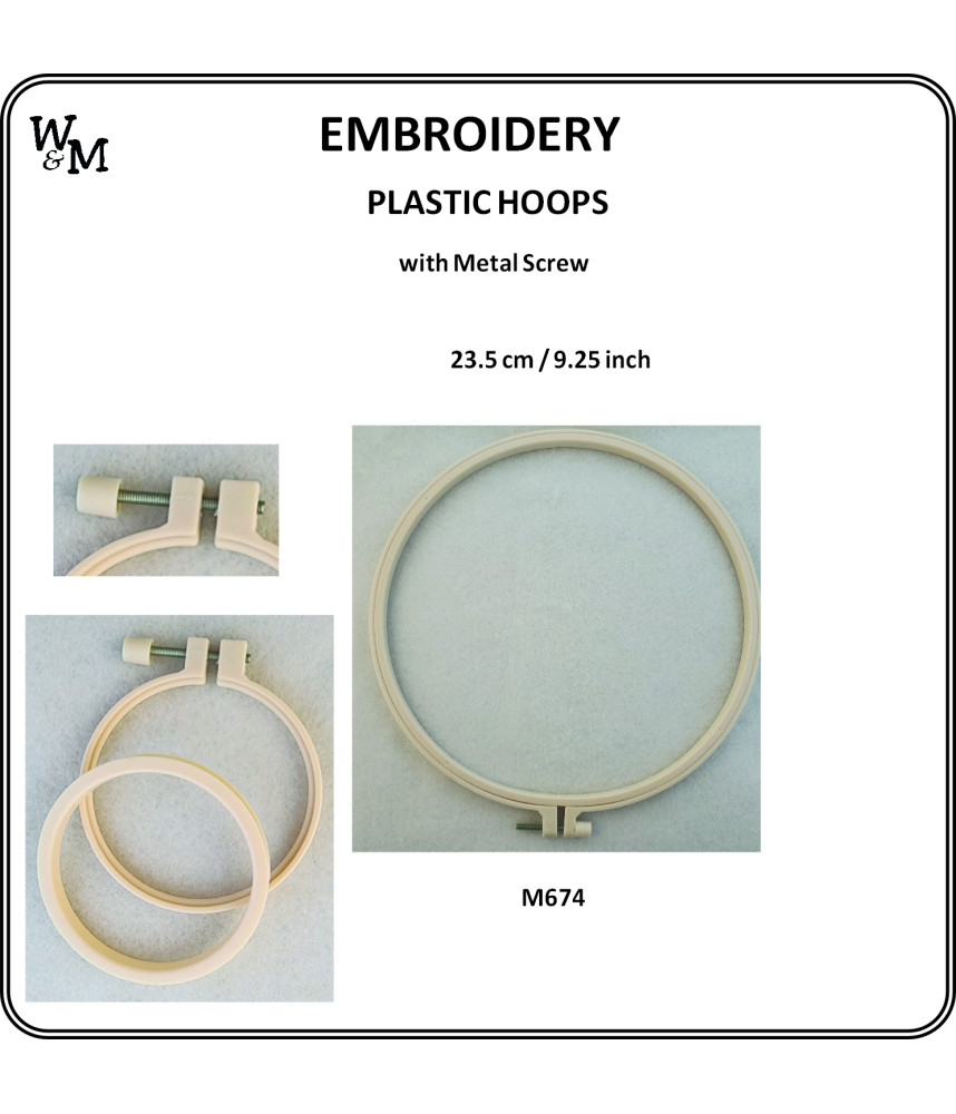 W&M Embroidery Hoop PLASTIC 23.5cm/9.25in