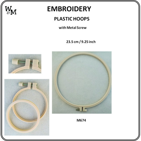 W&M Embroidery Hoop PLASTIC 23.5cm/9.25in