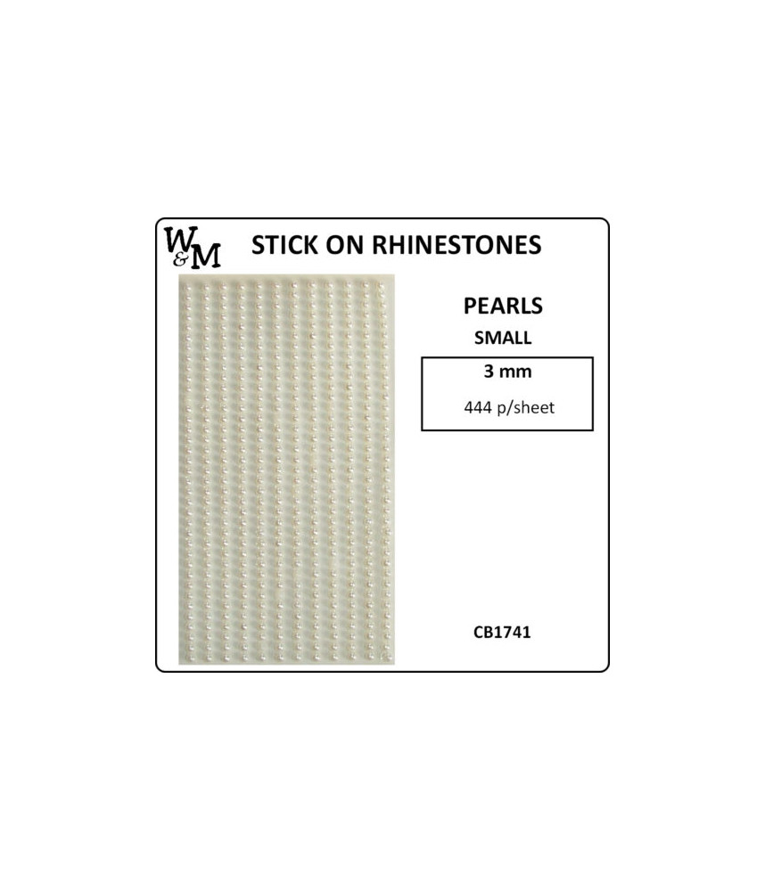 W&M R/Stones SMALL PEARLS Stick-on 3mm