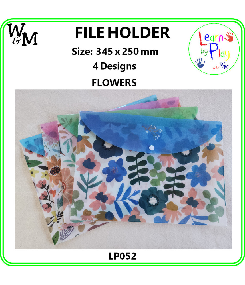 W&M File Holder FLOWERS x 4 Designs