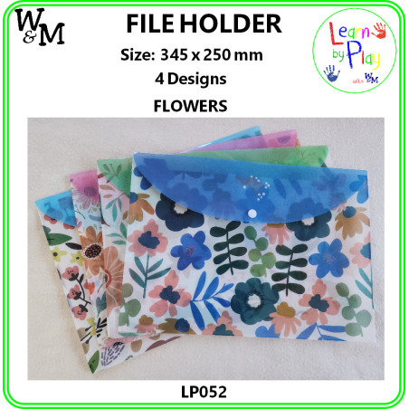 W&M File Holder FLOWERS x 4 Designs