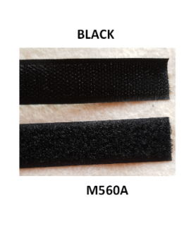 W&M Hook & Loop TAPE SELF ADHESIVE BLACK 20mm x 25m