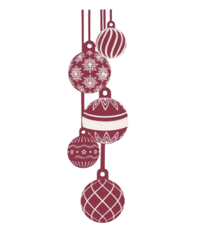 Scrap Collections A Christmas Wish Chipboard - Hanging Baubles