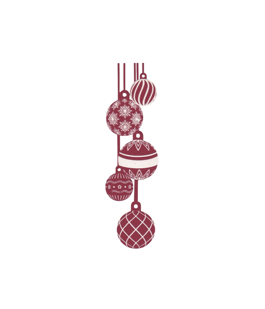 Scrap Collections A Christmas Wish Chipboard - Hanging Baubles