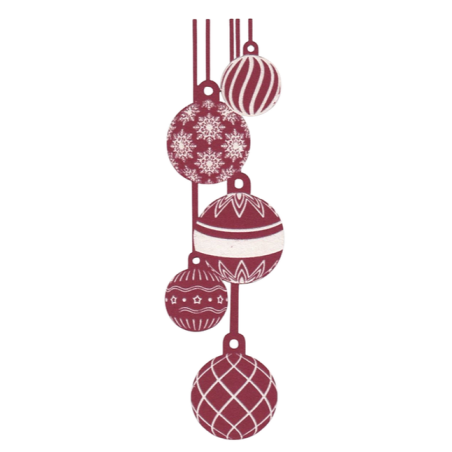 Scrap Collections A Christmas Wish Chipboard - Hanging Baubles