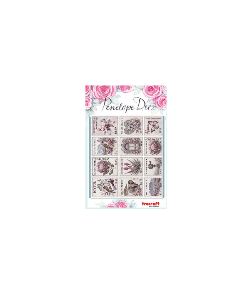 Penelope Dee Saffron Postage Stamps