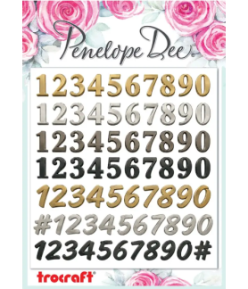 Penelope Dee Saffron Embellish- It Stickers - Numbers