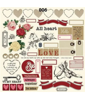 Scrap Collections 12 x 12 Scrapbook Paper - Be Mine Collection - 006