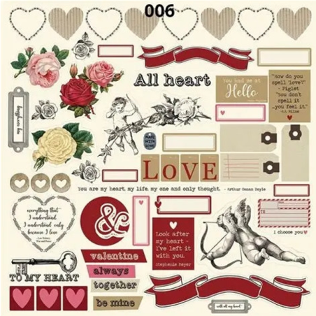 Scrap Collections 12 x 12 Scrapbook Paper - Be Mine Collection - 006