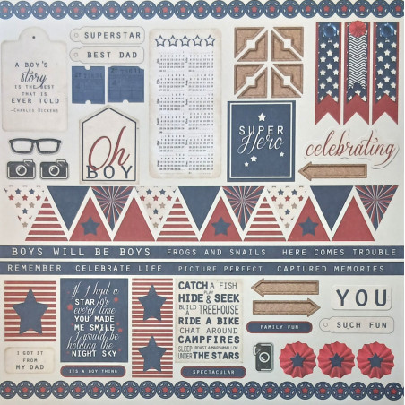 Scrap Collections All Stars 12 X 12 Scrapbook Paper 006