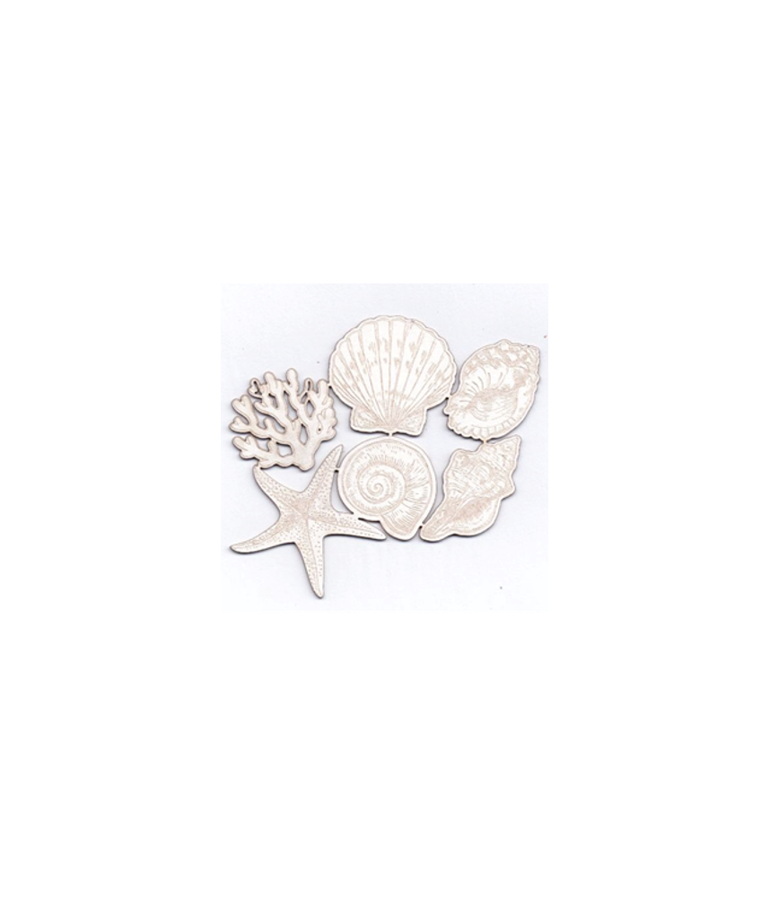 Scrap Collections Ocean Dreams Chipboard - Shell Elements