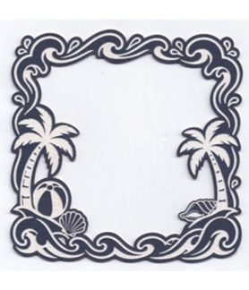 Scrap Collections Ocean Dreams Chipboard - Palm Tree Frame