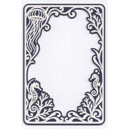 Scrap Collections Ocean Dreams Chipboard - Seahorse Frame