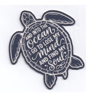Scrap Collections Ocean Dreams Chipboard - Turtle Quote