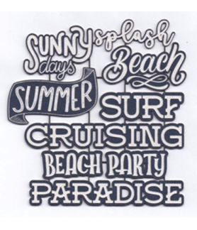 Scrap Collections Ocean Dreams Chipboard - Word Block