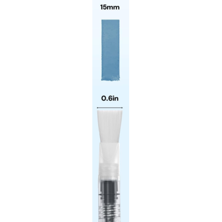 Maries Leak-Proof Refillable Water Brush Large Flat 15mm