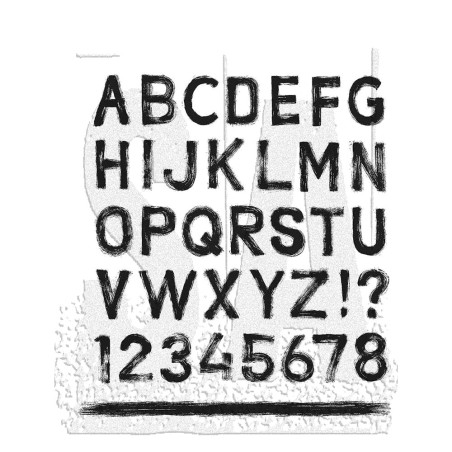 Tim Holtz Stampers Anonymous Cling Mount Stamps 7"X8.5" - Sign Painter