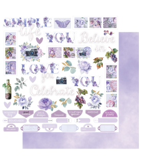 Uniquely Creative UltraViolet Delight 12 x 12 Scrapbook Paper - Simple Life