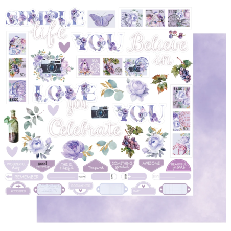 Uniquely Creative UltraViolet Delight 12 x 12 Scrapbook Paper - Simple Life