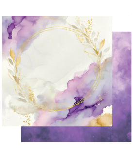 Uniquely Creative UltraViolet Delight 12 x 12 Scrapbook Paper - Gold & Amethyst