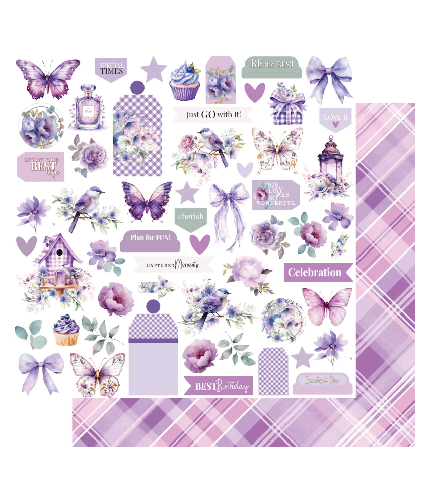 Uniquely Creative UltraViolet Delight 12 X 12 Scrapbook Paper - Living Life's Moments