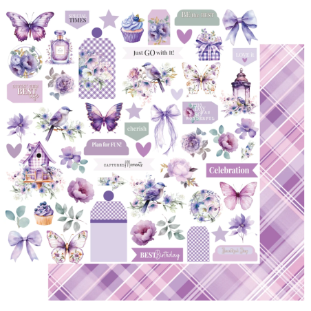 Uniquely Creative UltraViolet Delight 12 X 12 Scrapbook Paper - Living Life's Moments