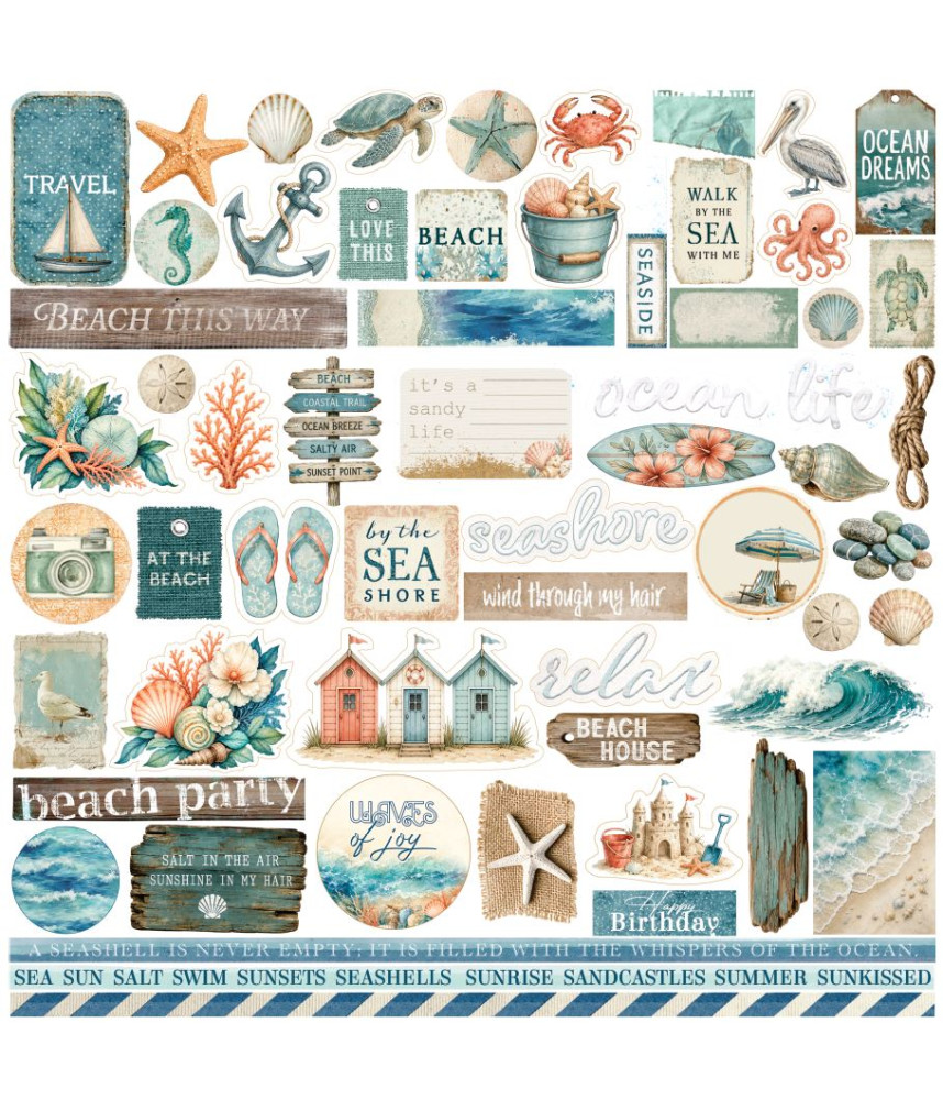 Scrap Collections Ocean Dreams 12 x 12 Scrapbook Paper 006
