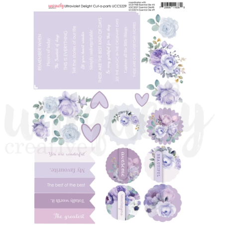 Uniquely Creative UltraViolet A4 Scrapbook Paper - Cutouts