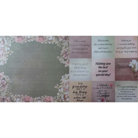 Couture Creations Vintage Tea 12 x 12 Scrapbook Paper 08