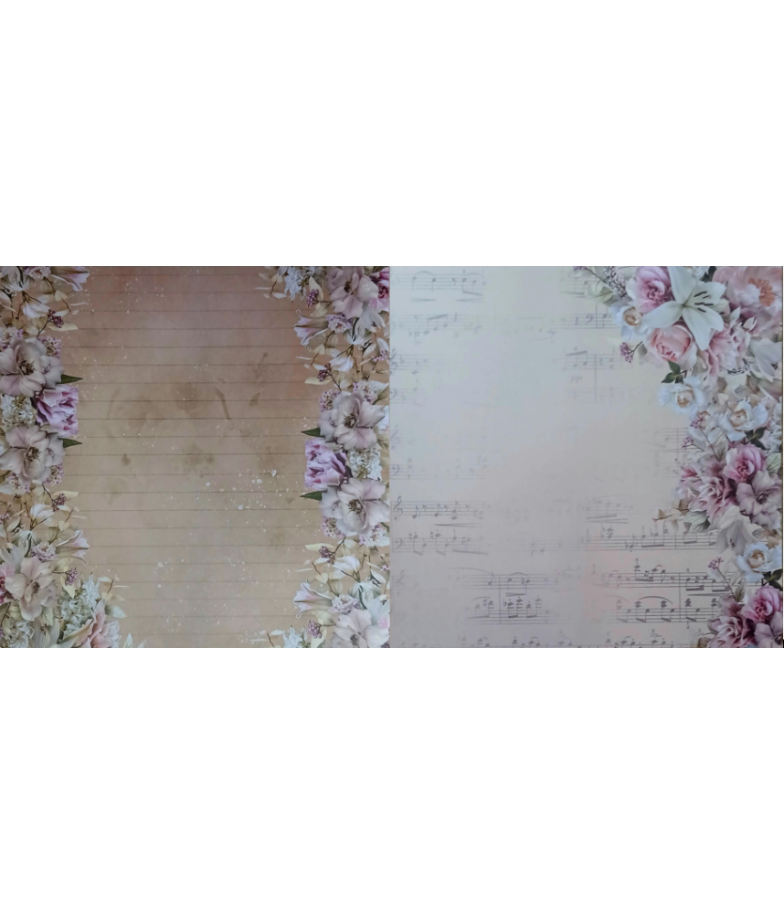 Couture Creations Vintage Tea 12 x 12 Scrapbook Paper 05