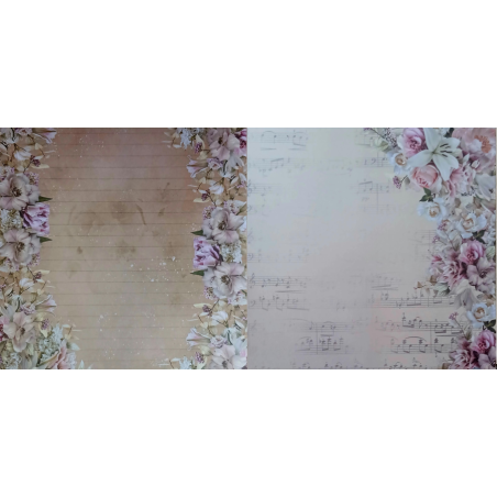 Couture Creations Vintage Tea 12 x 12 Scrapbook Paper 05