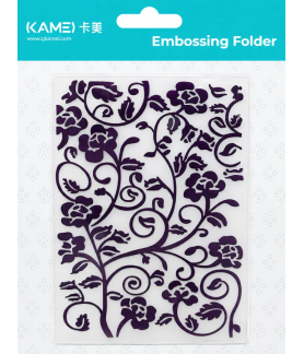 Kamei Embossing Folder - Flower Swirl