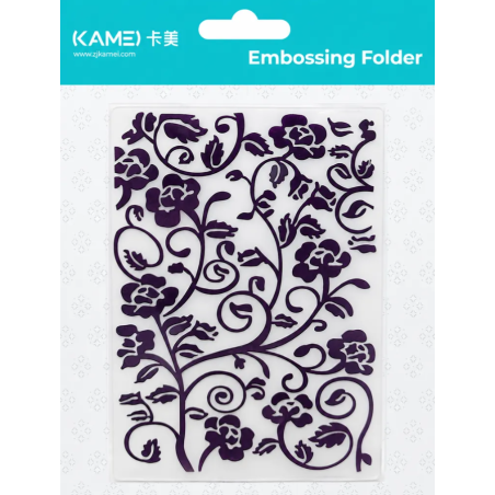 Kamei Embossing Folder - Flower Swirl